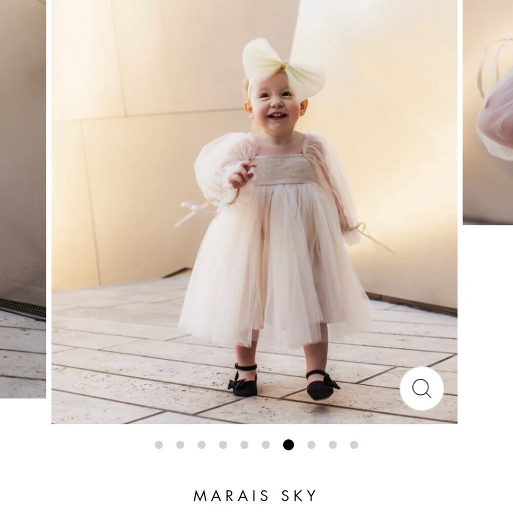 3-4T Marais Sky babydoll dress in blush